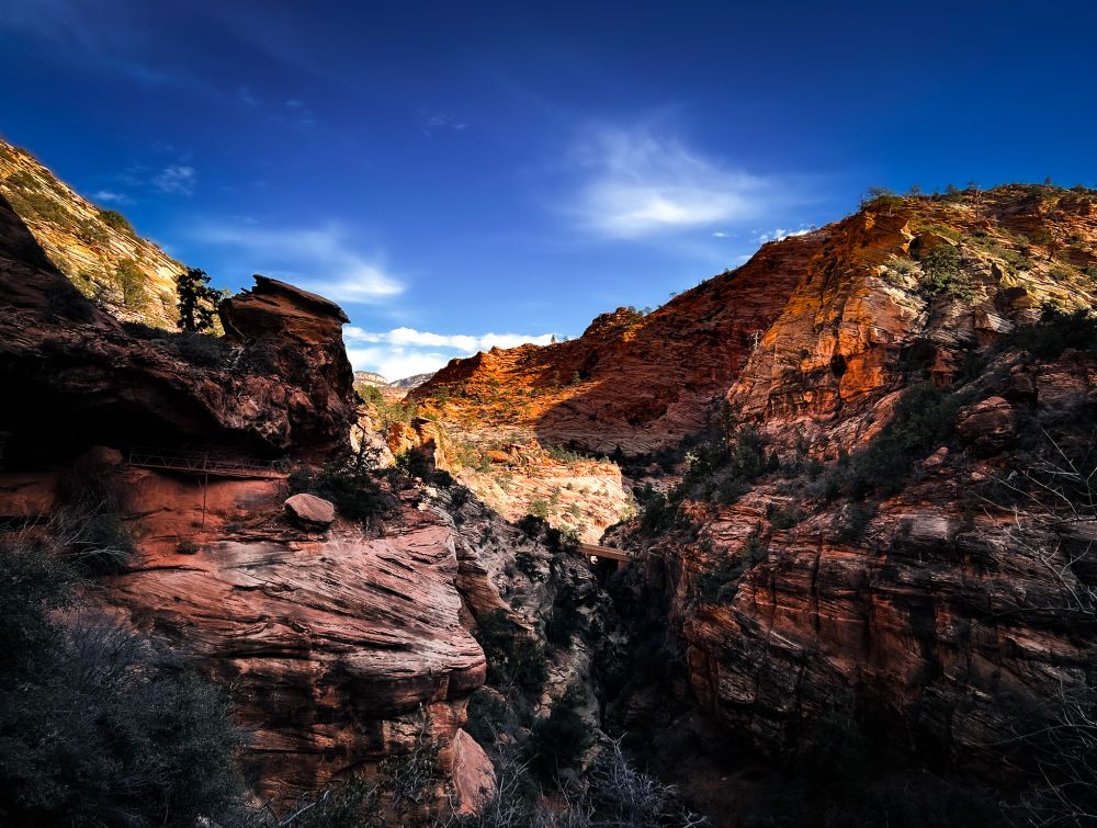 Photo of a gorge in Zion National Park