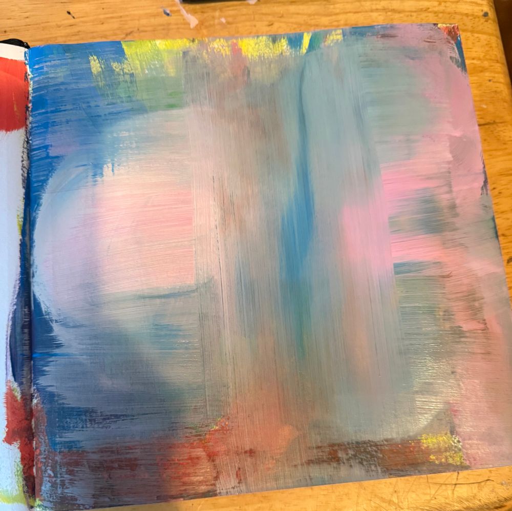 A background made with acrylic paint in my mixed media sketchbook 