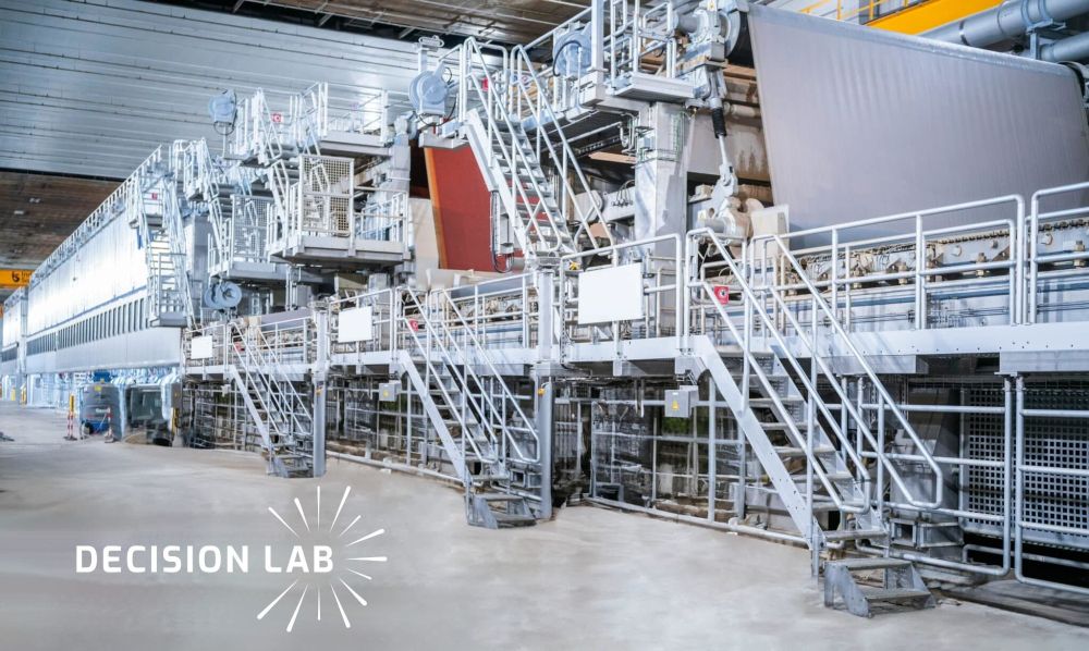 Corrugated cardboard processing machinery.