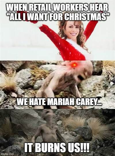 When retailer workers hear “All I want for Christmas”…

‘We hate Mariah Carey. It burns us!’