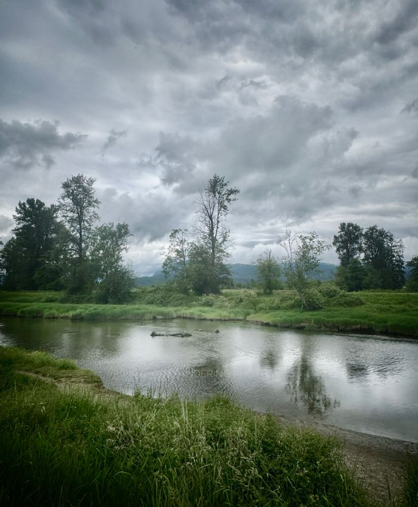 A threatening sky hovers over the river!  