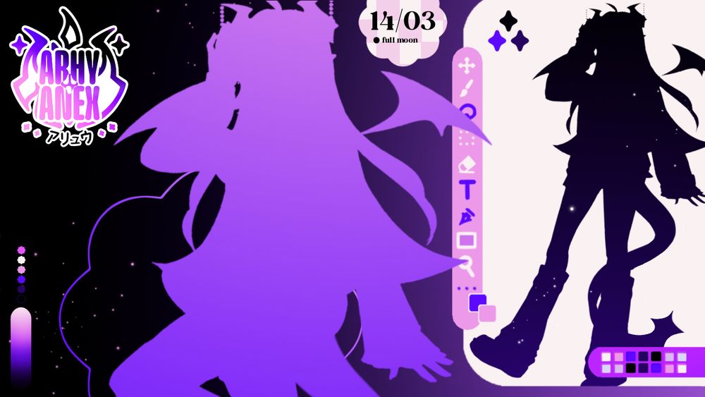 vtuber rebranding new outfit model pngtuber purple dragon streamer illustration art drawing 
