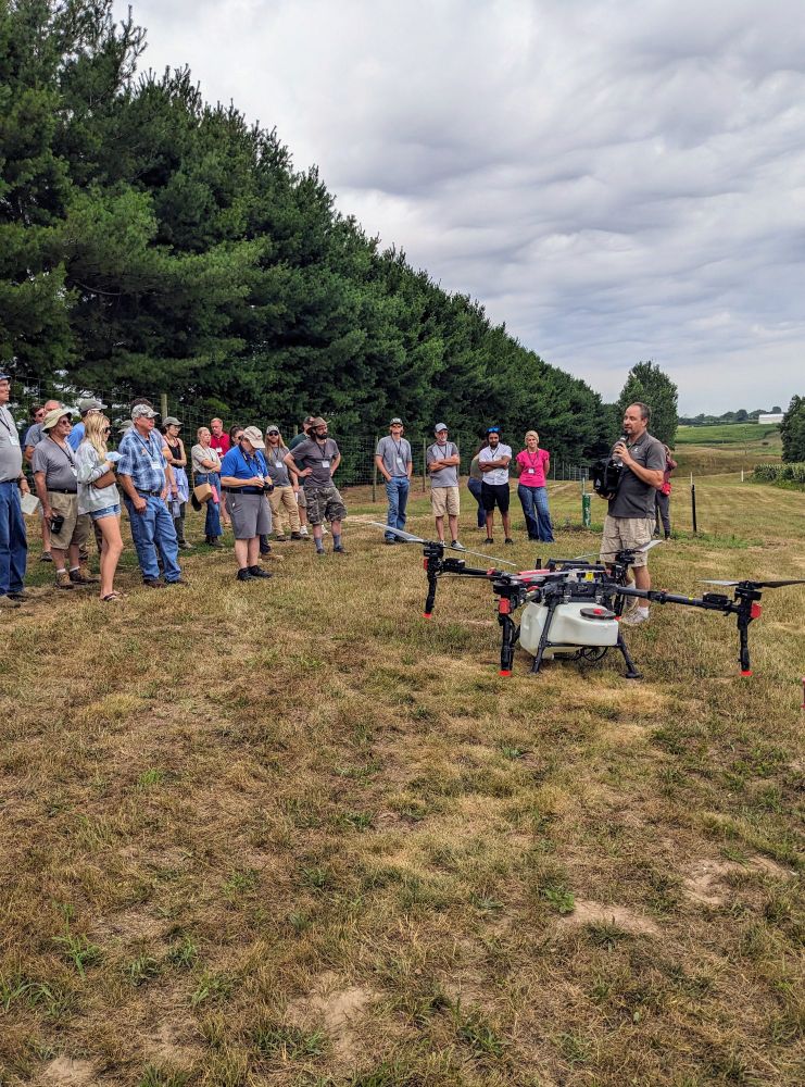 Dr. Mike Reinke demonstrating his drone IPM program at SWMREC