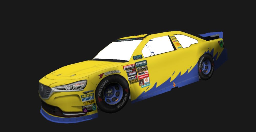 WIP paint scheme on a Mazda template found over on the nr2003 subreddit 
https://www.reddit.com/r/Nr2003/s/zUJyUSk7HT