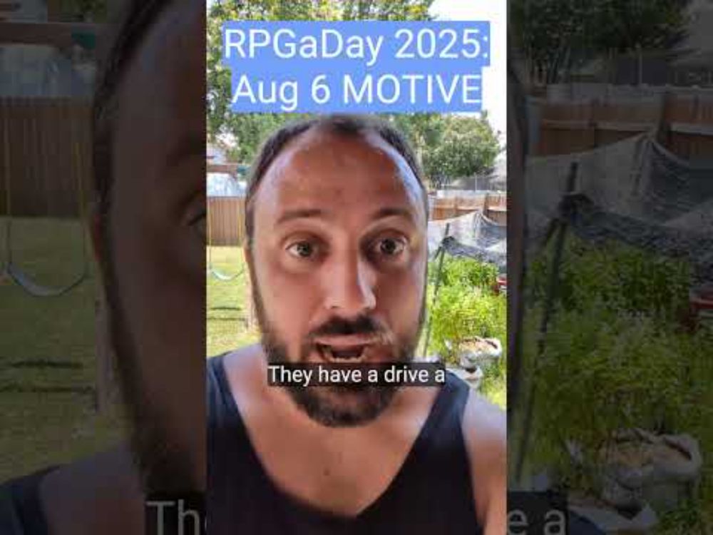 8.6.25 MOTIVE #rpgaday2025 #rpgaday #indierpg #rpgtalk