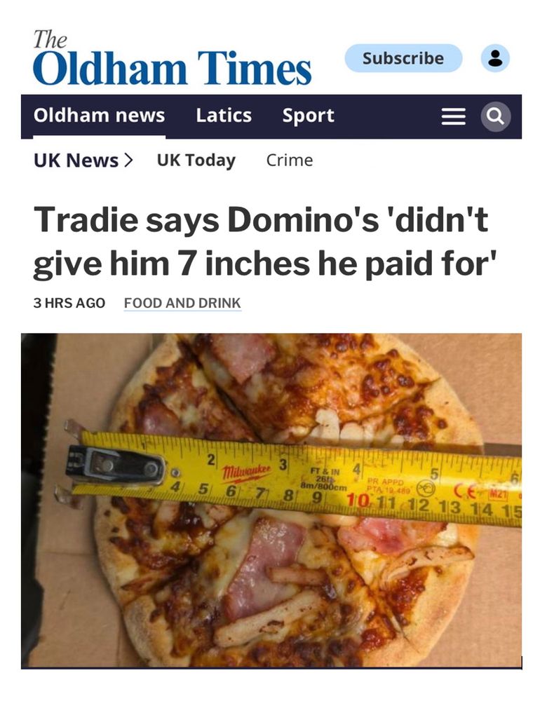 Headline from The Oldham Times: 