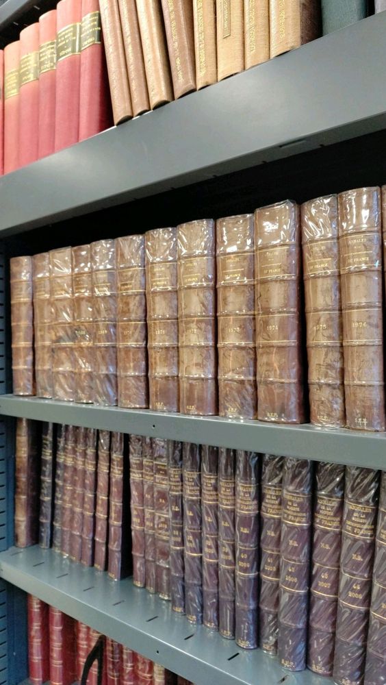Rayonnage de livres anciens.