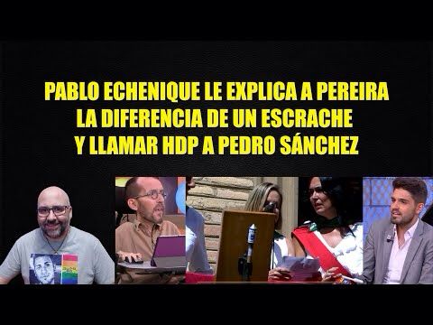Pablo Echenique responde a Hugo Pereira después de que comparara HDP a Sánchez con los escraches.