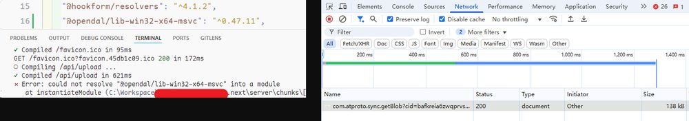 直接訪問 atproto 上的 blob，HTTP 請求大小為 138KB