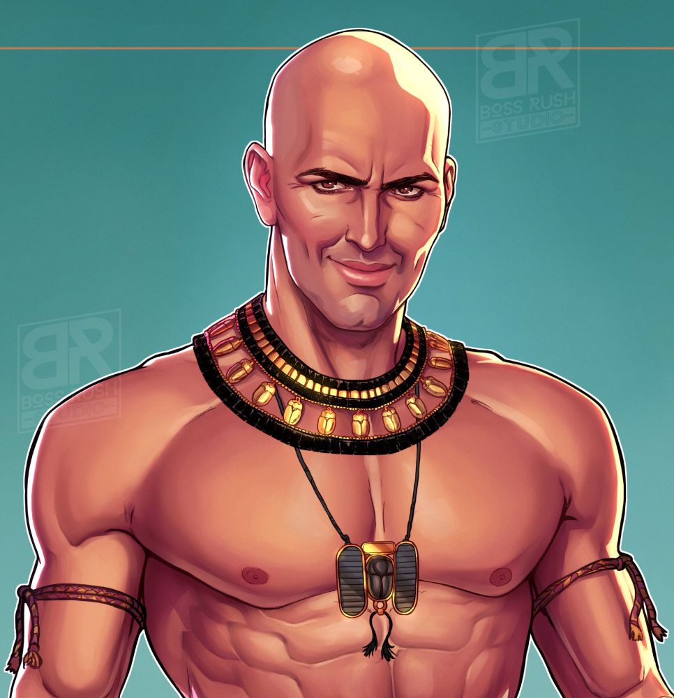 Drawing of Imhotep from the mummy movies