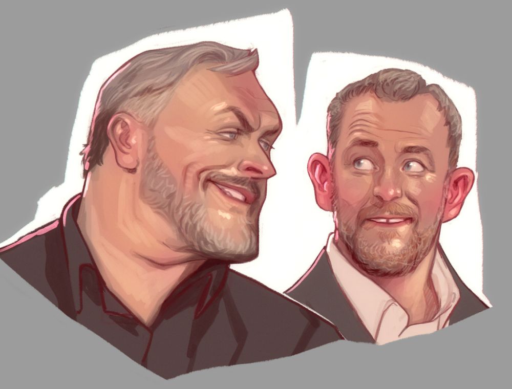 Taskmaster Greg and assistant Alex Horne study
