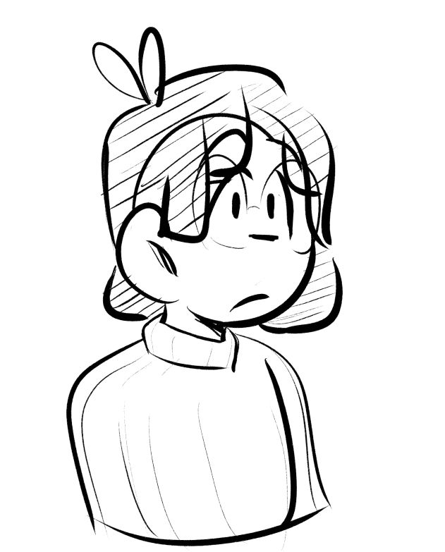 cartoon of the author with not so great posture 