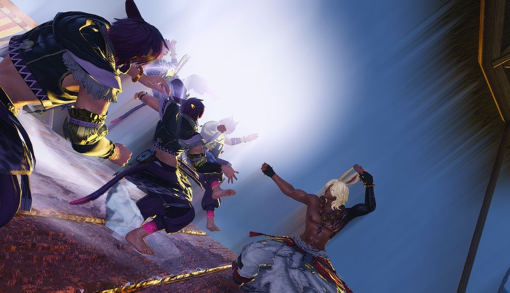 Ventus managing to turn things around against Leo's magic with a good bit of well  trained effort and ki.