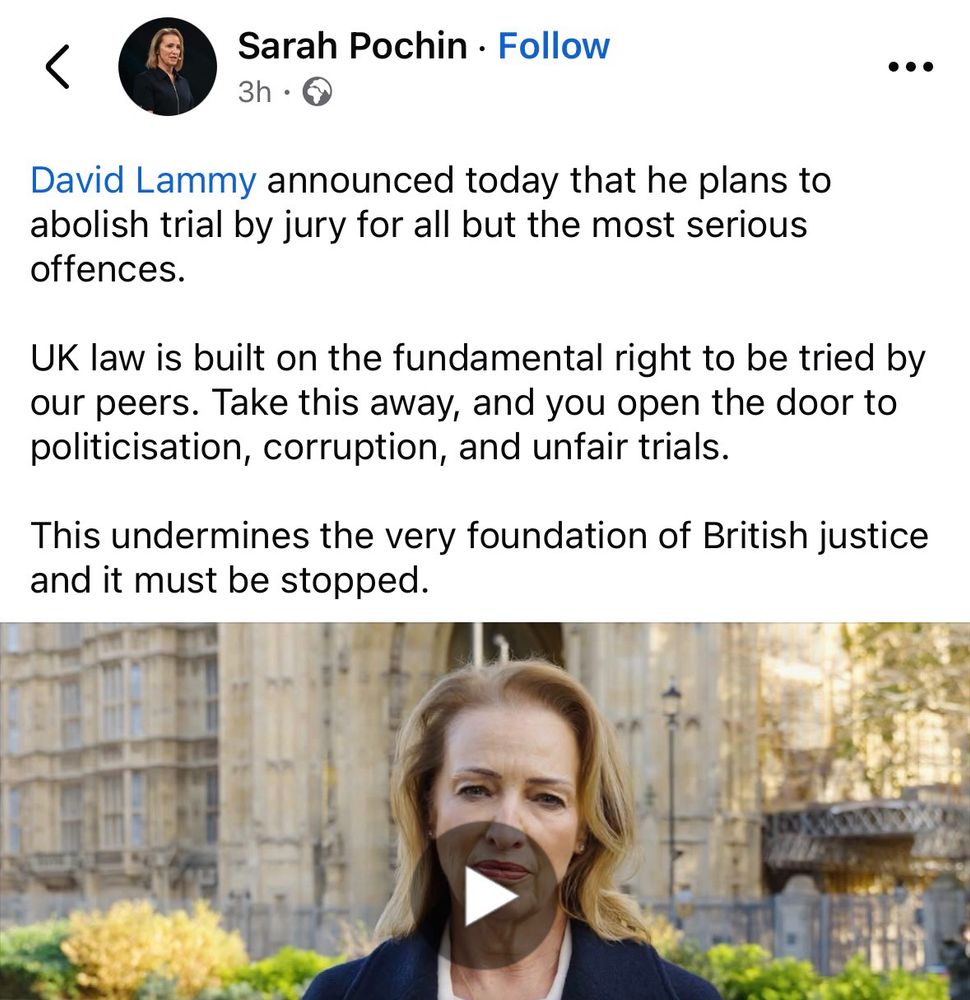 David Lammy announced today that he plans to abolish trial by jury for all but the most serious offences.
UK law is built on the fundamental right to be tried by our peers. Take this away, and you open the door to politicisation, corruption, and unfair trials.
This undermines the very foundation of British justice and it must be stopped.