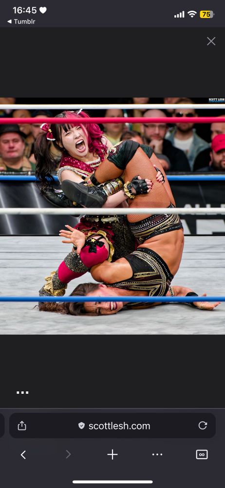 Maki Itoh wrestling someone else 