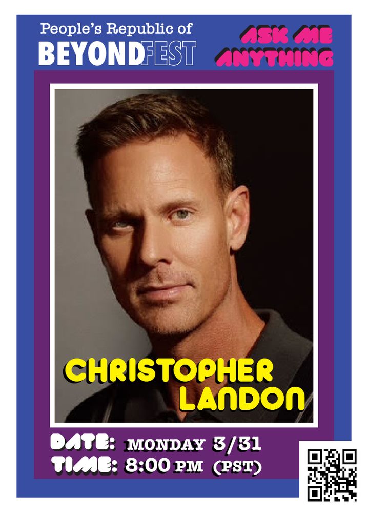 Ad poster for new Ask Me Anything event with director Christopher Landon, broh