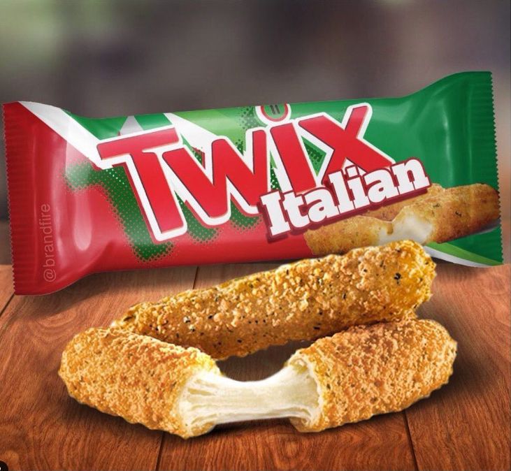 Twix but mozzarella stick style aka the event horizon of consumable food