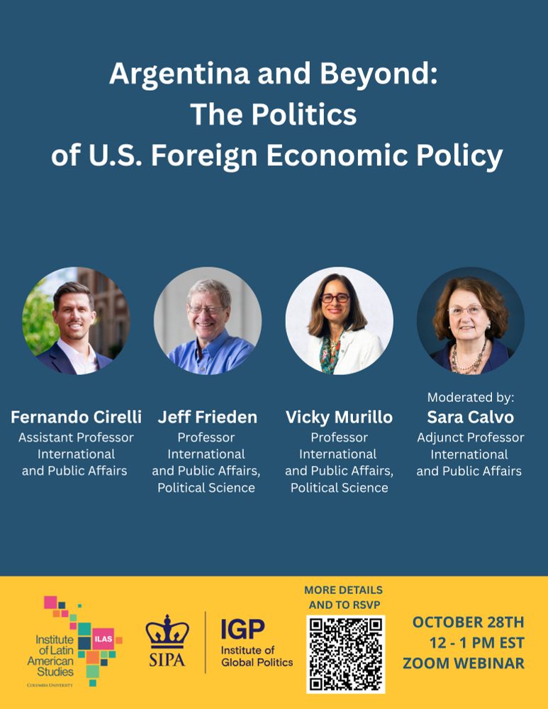 Argentina and Beyond flyer
October 28, 12-1pm
Zoom Webinar