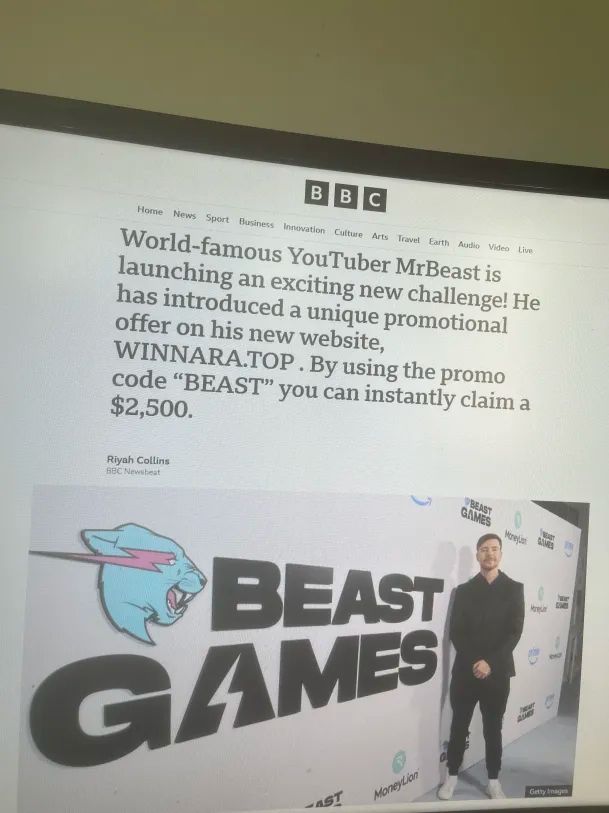MrBeast scam image (1 of 3)