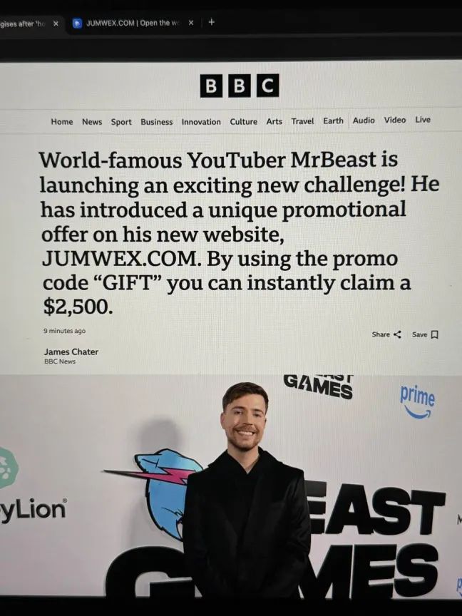 MrBeast scam image (2 of 3)