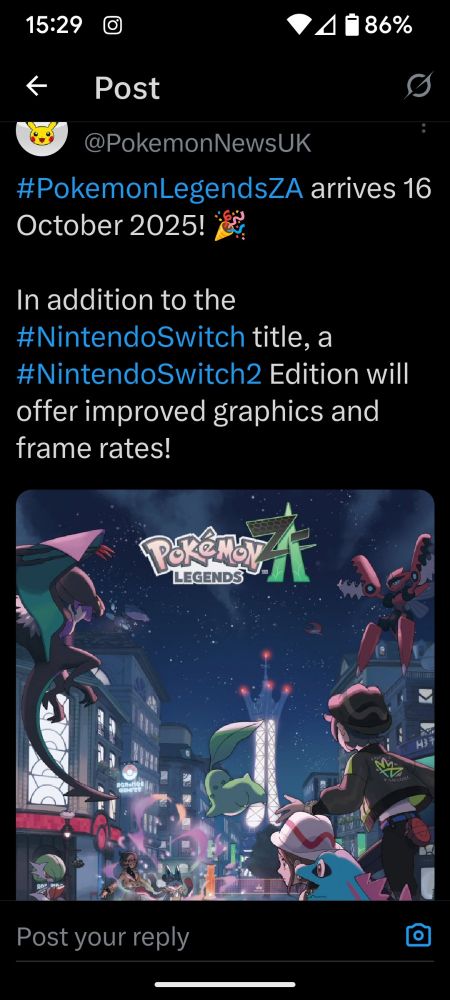 Pokémon ZA Release date info: