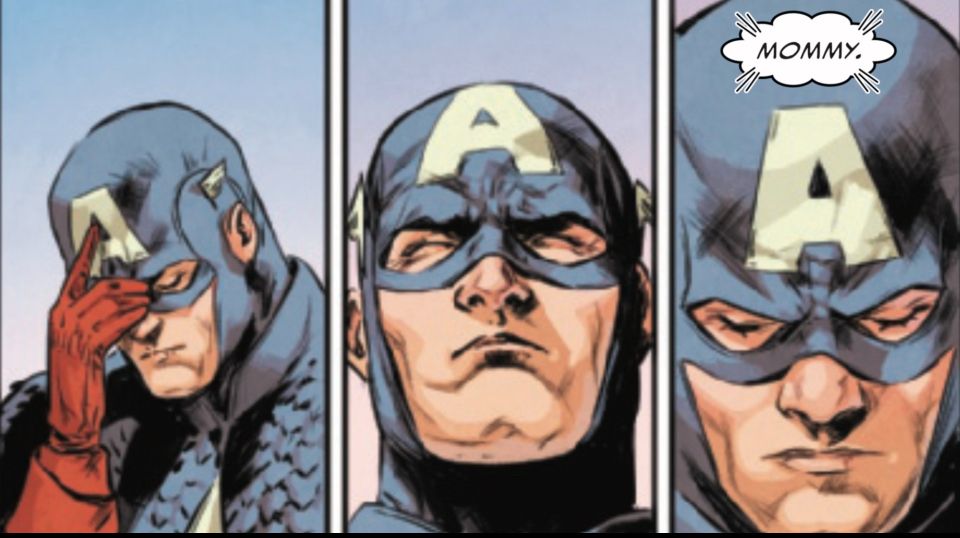 Captain America thinking mommy