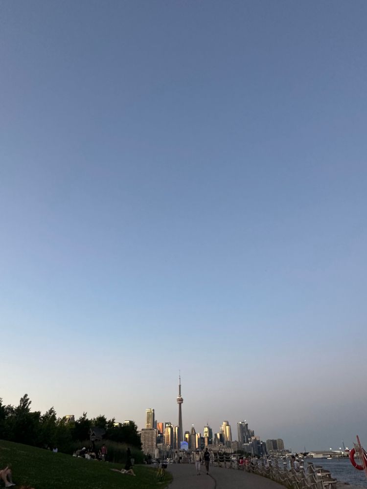 The Toronto skyline at dusk