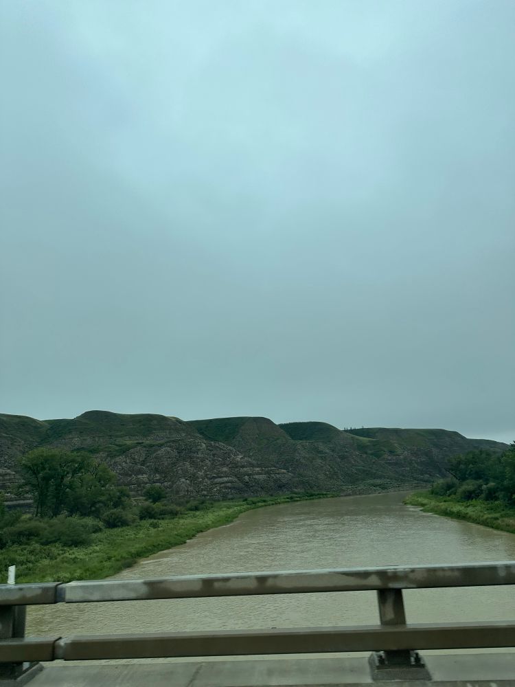 A river with rocky hills lining its sides
