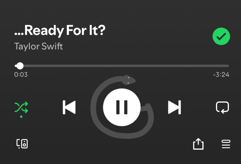 snake around the play button