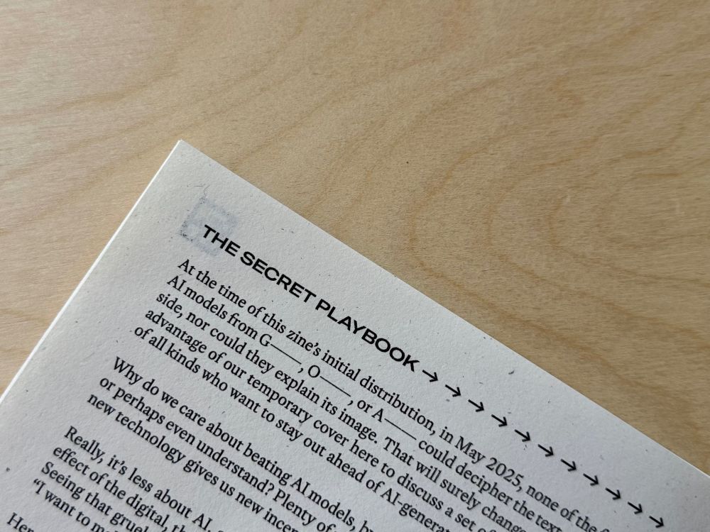 Closeup of the top corner of the first page (I’m trying to keep the text secret!). ‘The Secret Playbook’ is visible, all caps in a wide sans-serif, with body text below it set in MD Lórien.