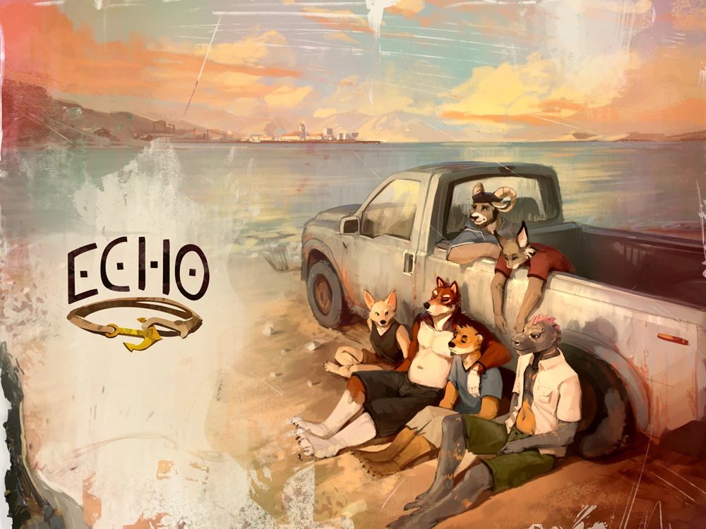 Title screen of the VN, Echo.