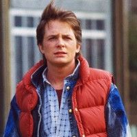 Marty McFly from back to the future looking windblown