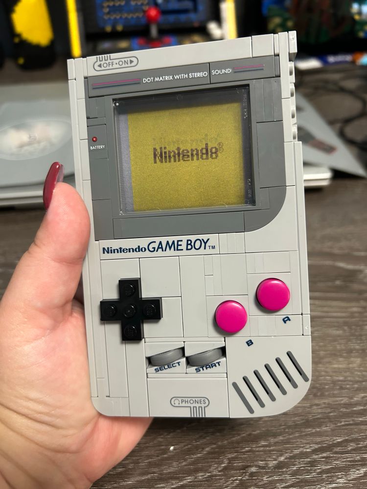 A mostly-built Lego Game Boy