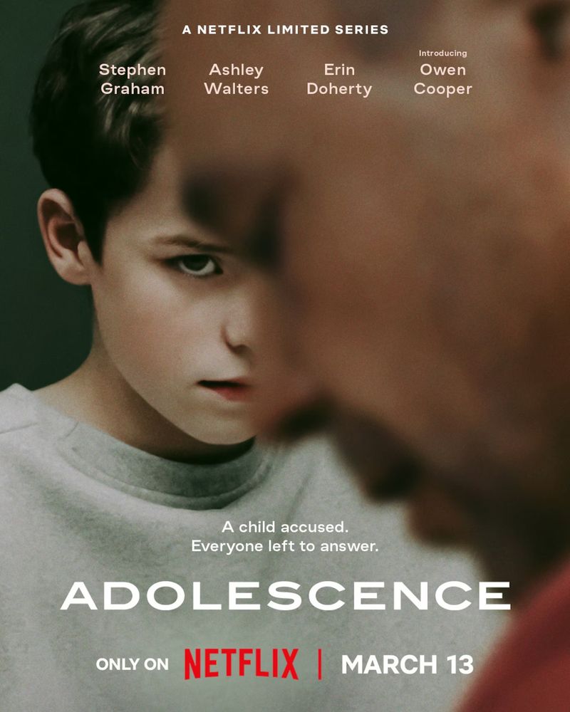 Póster de Adolescence, serie de Netflix.