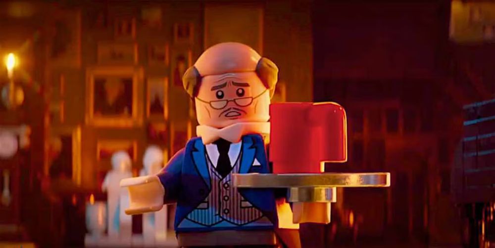 Ralph Fiennes as Alfred Pennyworth in The Lego Batman Movie.