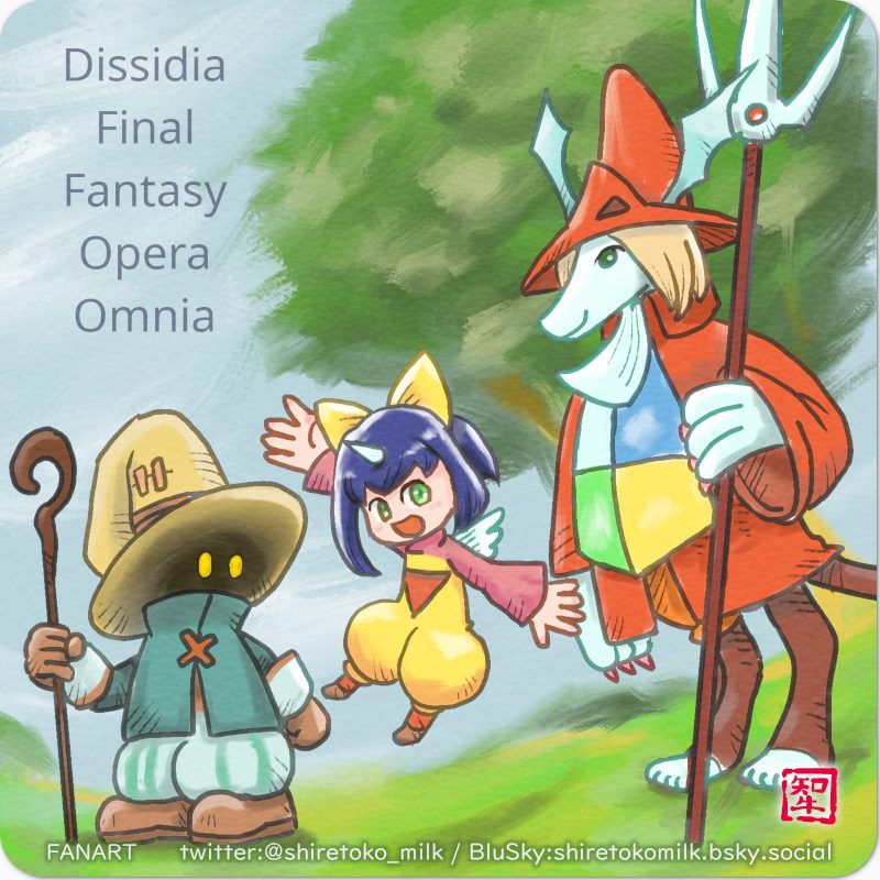 スマホゲーム「ディシディア・ファイナルファンタジー・オペラオムニア」のイラストを描きました