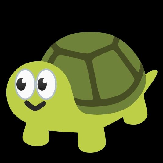an emoji turtle with big eyes giving you the side eye
