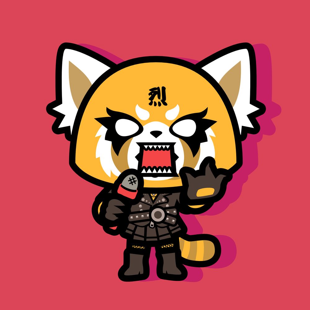 sanrio aggretsuko in saeko's awake karaoke outfit