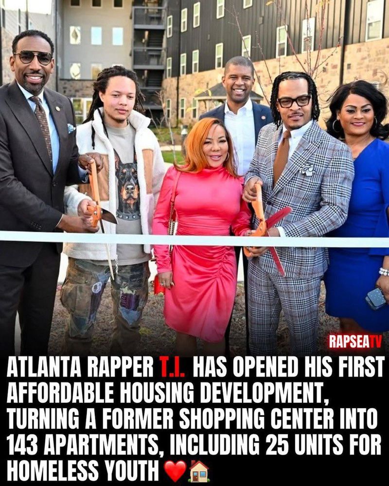 From the goodnews community on Reddit: Atlanta rapper T.I. has opened his first affordable housing development, turning a former shopping center into 143 apartments, including 25 units for homeless yo...