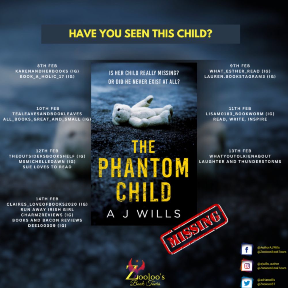 Book Tour Review The Phantom Child by A.J. Wills