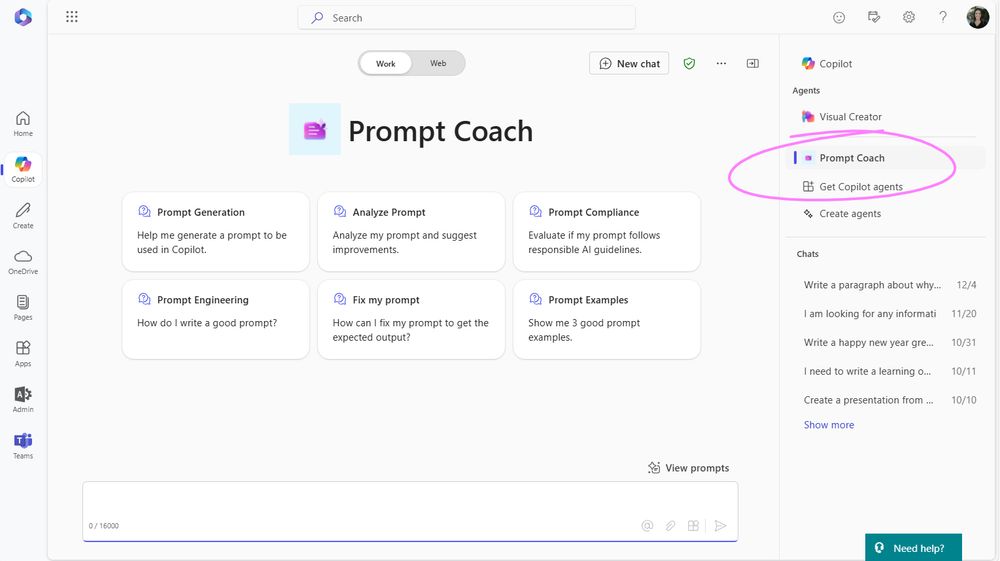 Prompt Coach - Microsoft Copilot 