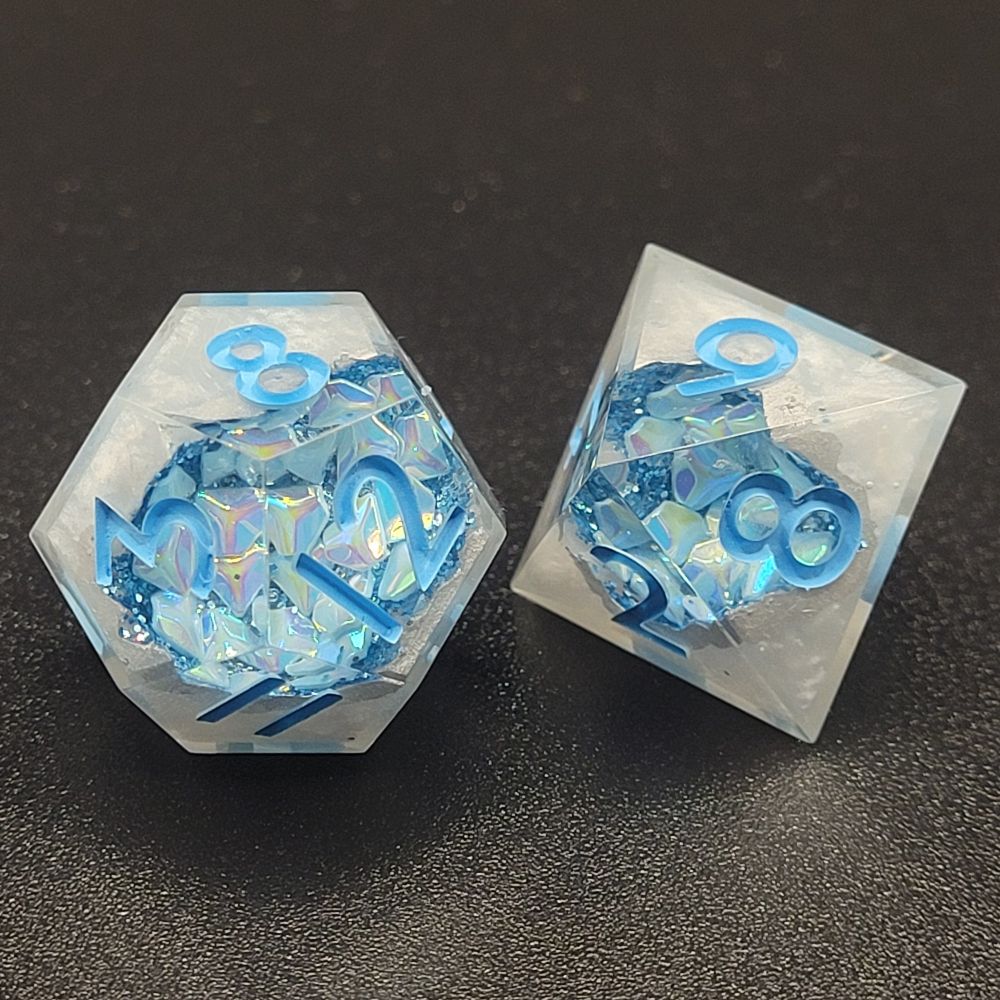 Icy Blue Geode dice