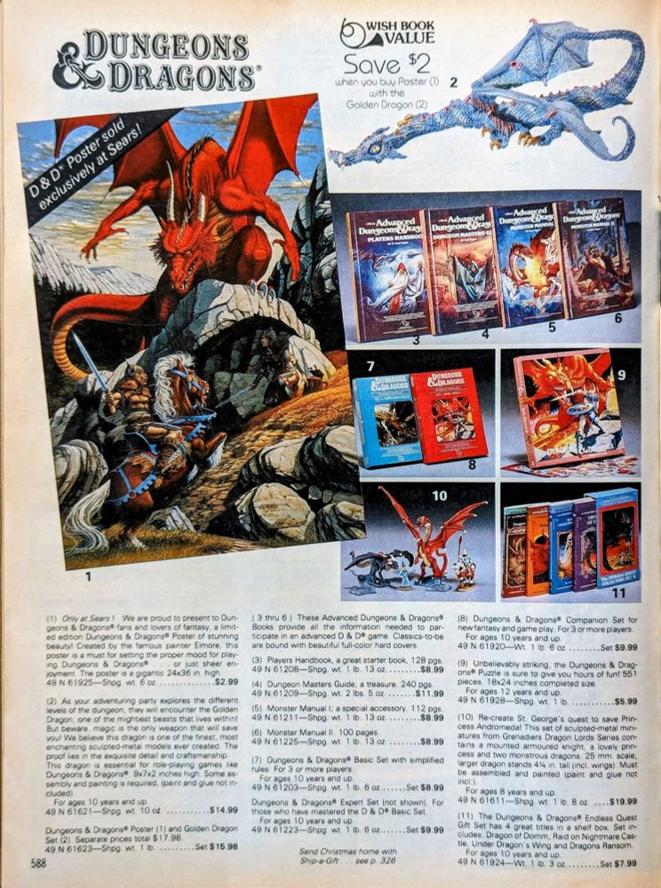 Manuals, miniatures, and other official merch like a puzzle and Sears exclusive poster 