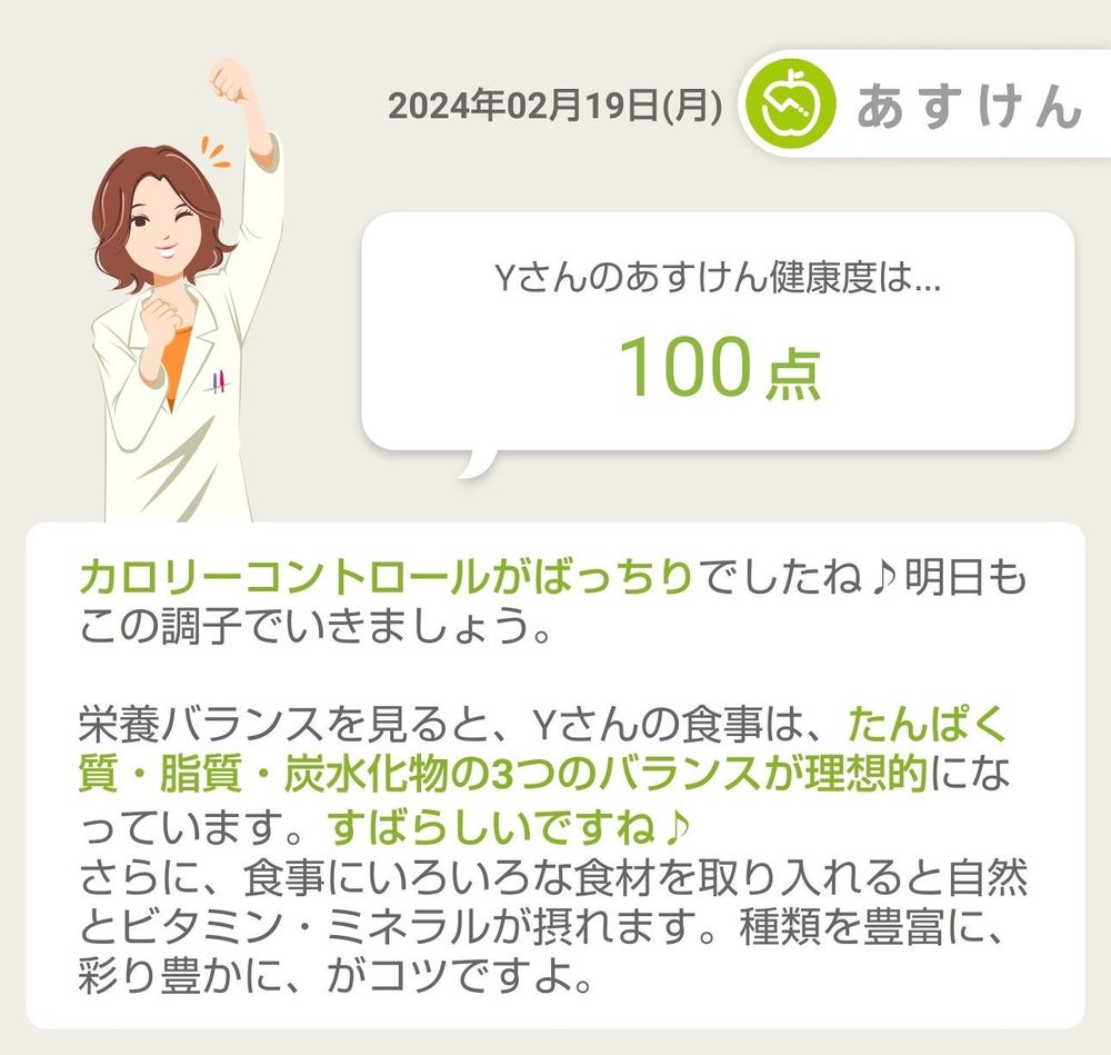 あすけんの点数