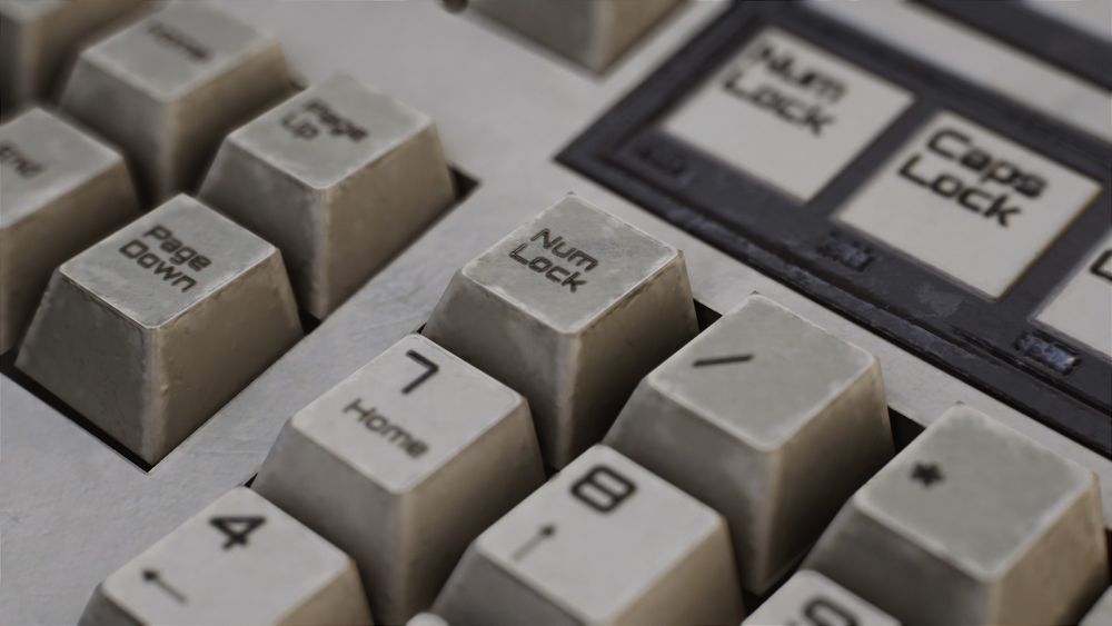 Closeup render of the keyboard model