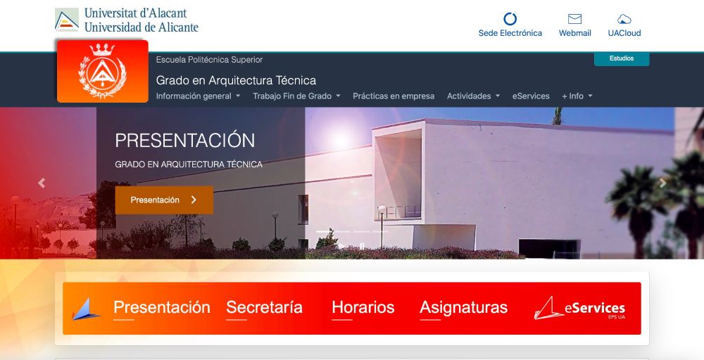 Grado en Arquitectura Técnica, Universidad de Alicante, Escuela Politécnica Superior, Javier Ortiz Zamora, EPS UA, UA