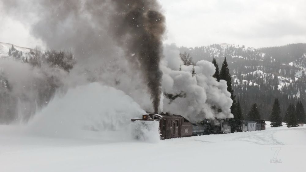 Steam Powered Rotary Snow Plow!