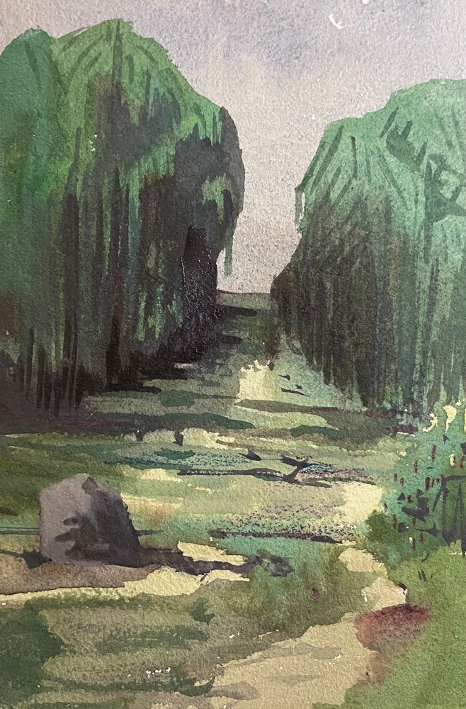 This is a landscape watercolour painting 