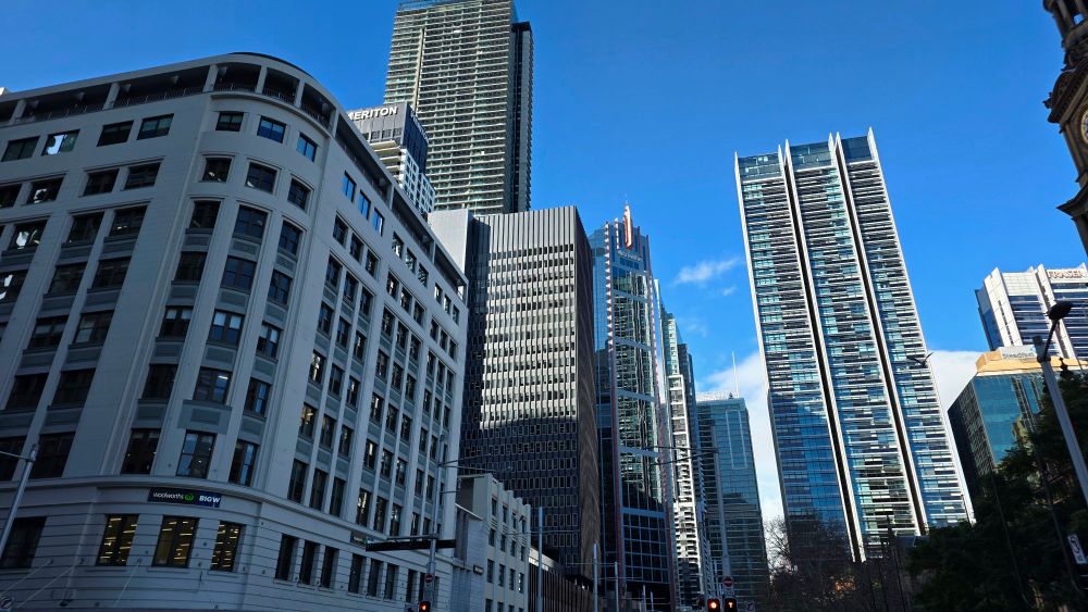 Tall buildings in Sydney.
