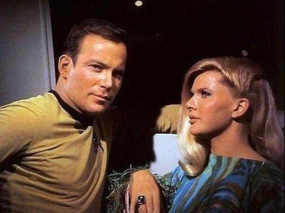 William Shatner and Barbara Anderson in Star Trek
